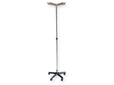 Show details for I.V.STAND ON 5 WHEELS TROLLEY - aluminium - 2 hooks, 1 pc.