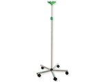 Show details for I.V.STAND ON 5 WHEELS TROLLEY - stainless steel - 4 plastic hooks, 1 pc.