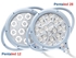 Picture of PENTALED 12 LED LIGHT - ratiņi ar bateriju grupu, 1 gab.