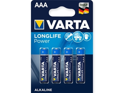 Picture of VARTA ALKALINE batarejas - ministilo "AAA", 4 pss.