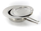 Show details for S/S BED PAN ROUND WITH LID 320x85 mm - straigth handle, 1 pc.