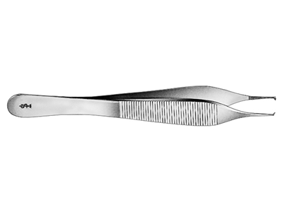 Picture of Aesculap Adson dissecting forceps knurled, straight, teeth 1x2, 12 cm, bd512r