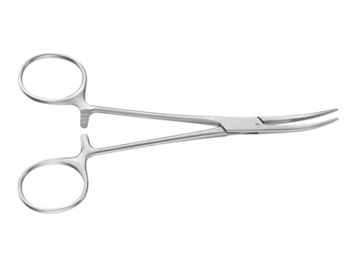 Picture of Aesculap Kelly hemostatic forceps, curved, blunt, 14 cm, bh135r