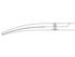 Picture of Aesculap mayo TC Durotip thin scissor, curved, ends blunt, 17cm, bc243r