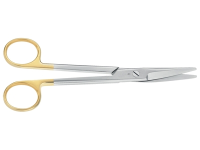 Picture of Aesculap Mayo TC Durotip scissors, curved, blunt ends, 17cm, bc253r