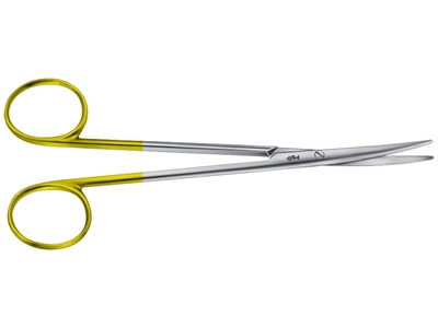 Picture of Aesculap baby Metzenbaum TC Durotip scissors, curved, blunt ends, 14.5 cm, bc259r